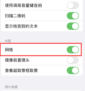 邵阳苹果手机维修网点分享iPhone如何开启九宫格构图功能 