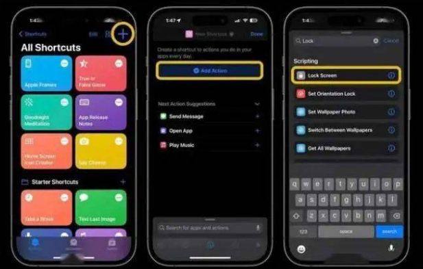 邵阳苹果14锁屏维修店分享iPhone14升级iOS16.4后如何创建锁屏快捷方式 