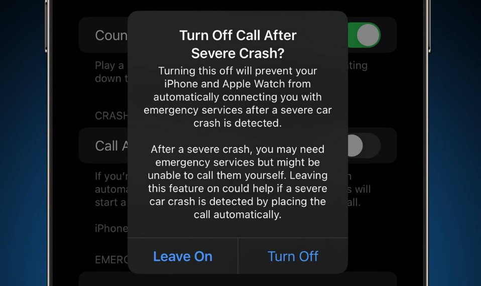 邵阳苹果14维修分享 iPhone 14 和 Apple Watch 上关闭崩溃检测 